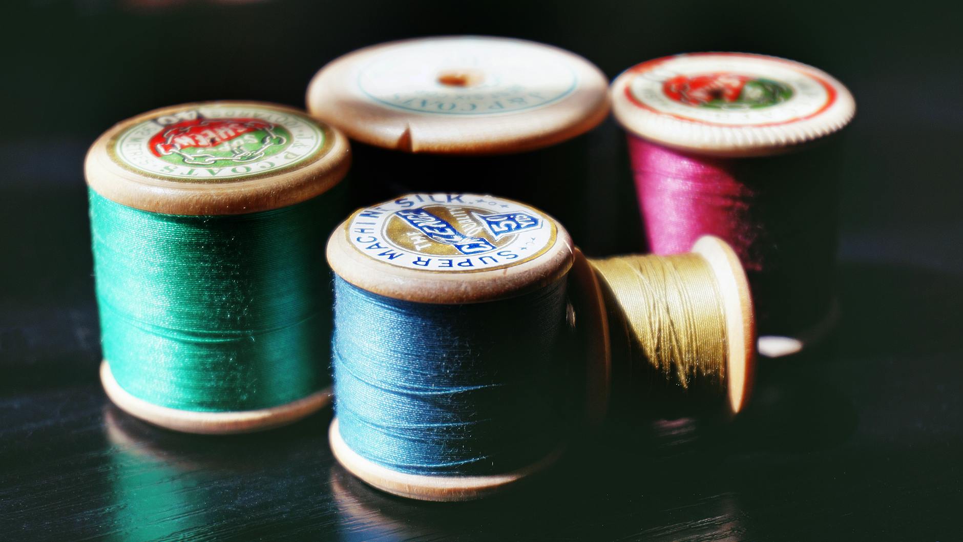 five assorted threads